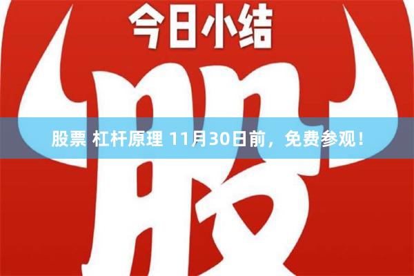 股票 杠杆原理 11月30日前，免费参观！